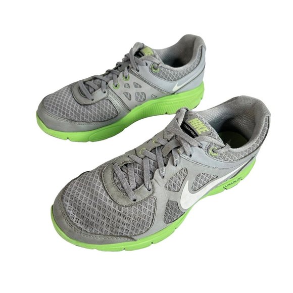 Nike Womens Lunar Forever Running Shoes Size 8.5 Gray Lime 488164-001 Sneakers - Picture 5 of 11